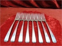 (8)Towle Sterling Silver Dinner forks. Flatware.
