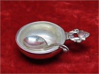 Georg Jensen Sterling silver Salt spoon & bowl.