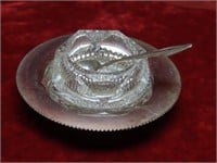 N.F.S.N.S silver Salt spoon & bowl.