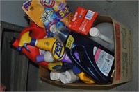 box of laundry detergent and other supplies
