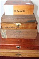 Wooden Cigar Box Collection