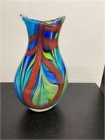 Hand blown abstract tear drop vase