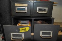 2 metal cole steel file drawers/rock tumbler items