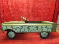 Army jeep military pedal car. Ride on toy.