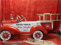 Mac Tools Fire truck No.2 pedal car ride on toy.