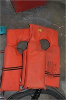 2 large adult life jackets