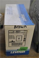 7 new and 6 open brown leviton faceplates