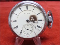 Elgin Pocket watch w/child picture. 17J