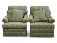 2 La Z Boy Upholstered Arm Chairs Nice Condition