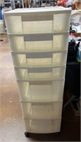 Plastic Storage Container  on wheels NO SHIPPING
