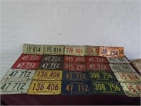 (13)pairs 1958-1969 Illinois license plates