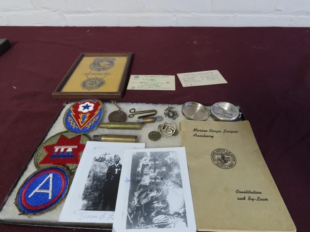 WWII era Military collection. Patches, cards