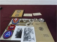 WWII era Military collection. Patches, cards