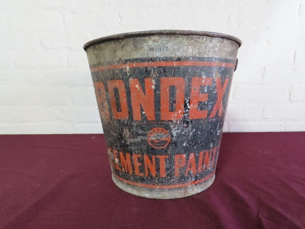 Old Bondex Cement paint can.
