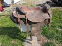 Hereford Brand Leather Western Saddle - 16" Seat
