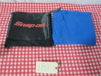 New Snap On Blue Throw Blanket w/ Carrying Bag