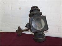 Antique jeweled brass carriage lantern lamp.