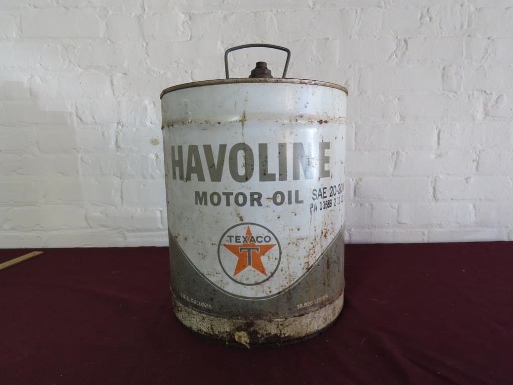 5-Gallon bucket Texaco Havoline motor oil