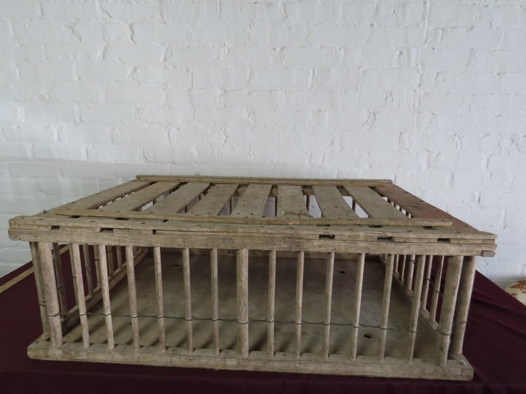 Old wood chicken crate. 35"x12"x23"