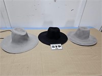 3 cloth Latino style hats