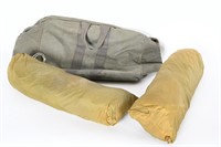 Vintage Military Tents & Duffle Bag
