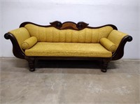 Art-Deco Carved Mahogany Sofa