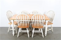 Vintage French Country Farm Table & Chairs