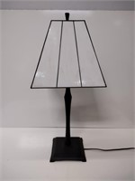 Iron Desk Lamp w/ Stained Glass Shade