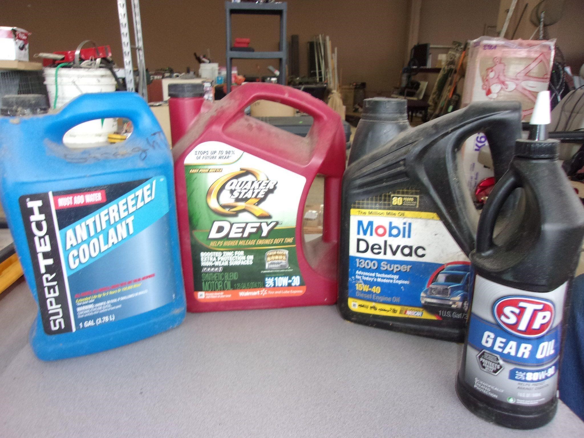 mobil oil and defy oil , coolant etc
