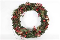 Five Foot Lighted Christmas Wreath