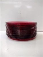 Pottery Barn Red Plastic Plates