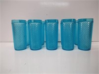 Twos Company Blue Plastic Cups