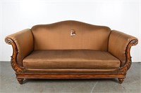Luxury Silk Spanish Rolled Arm Sofa