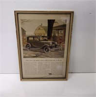 1930 Framed Ford Tudar Advertisement