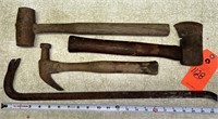 Hammers, Hatchet, and Pry Bar