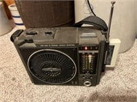 Old radio player with 8 track player. Eight tracks
