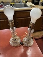 Two glass lamps