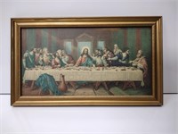 The Last Supper Vintage Print on Board