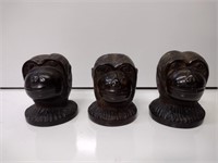 Carved Monkey Heads
