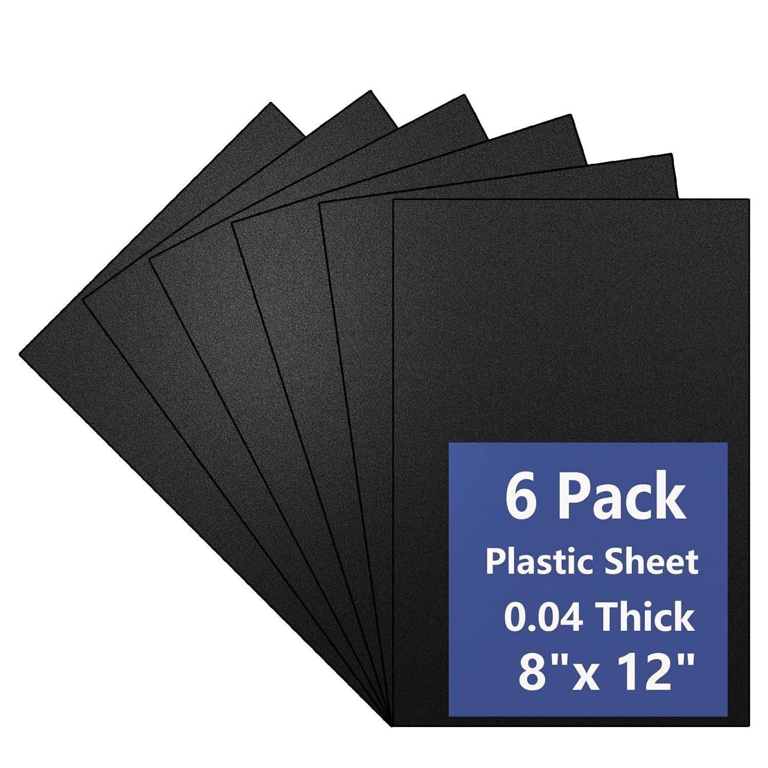 6 Pack Black Plastic Sheets