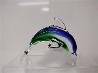 Hand Blown Art Glass Dolphin