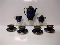 Carlton Ware Gilded Gold Ceramic Polka Dot Tea Set