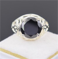APPR $3500 Moissanite Ring 7.65 Ct 925 Silver