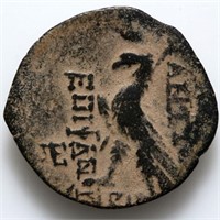 Ancient Greek coin AE Seleukid Kingdom-Antiochos V