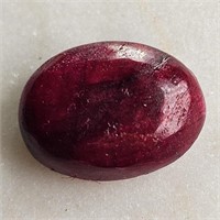 CERT 9.38 Ct Cabochon Colour Enhanced Ruby, Oval S