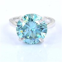APPR $4300 Moissanite Ring 8.6 Ct 925 Silver
