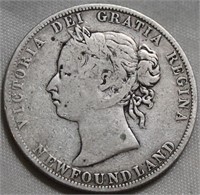 Canada Newfoundland 50 Cents 1896 Obv 1 Large W