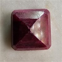 CERT 22.53 Ct Faceted Colour Enhanced Ruby, Octago