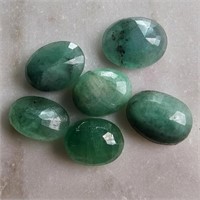 24.40 Ct Faceted Colour Enhanced Emeralds Lot