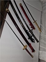 Three Japanese style swords